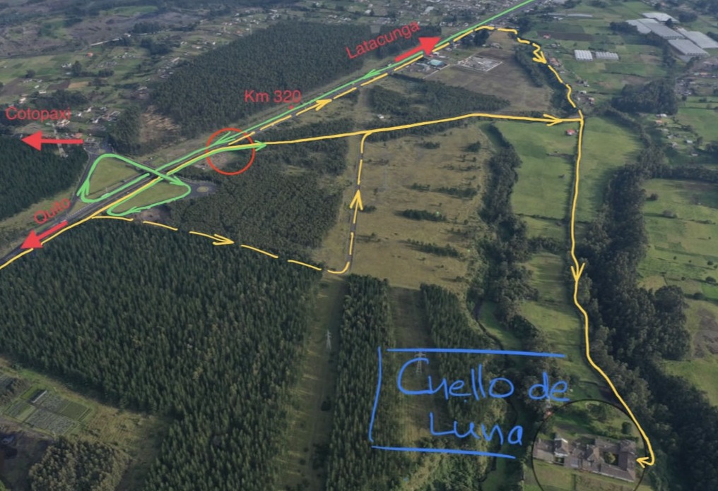 How to get to Mountain Lodge Cuello de Luna from the Pan-American Highway km 319