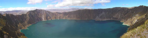 Quilotoa Krater, 3880m, TAgesausflug von Hotel Cuello de Luna Ecuador.